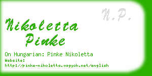 nikoletta pinke business card